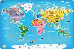 Holzpuzzle Weltkarte für Kinder Classic World