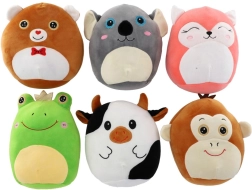 Plüschiges rundes Tier 20 cm – Koala, Fuchs, Bär, Frosch, Kuh und Äffchen
