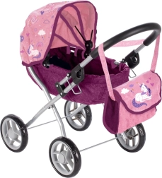 Puppenwagen mit ovaler Babywanne Unicorns