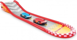 Aufblasbare Rennstrecke mit Rutsche und Schwimmkissen