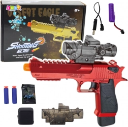 Elektrische Kinderpistole für Gelkugeln und Schaumstoffpfeile – Rot