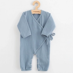 Baby-Musselin-Overall New Baby blau 62 (3–6 Monate)
