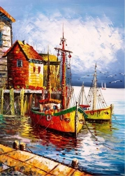 Puzzle ART PUZZLE Oranger Hafen 500 Teile