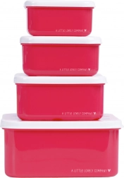 Satz von vier Snackboxen Kirsche von A Little Lovely Company