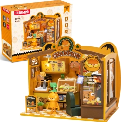 Puremind Holz-3D-Modell Garfield-Café mit LED – DIY-Bausatz