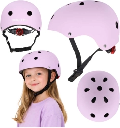 Kinder-Fahrradhelm Trike Fix mit LED-Licht M 55–58 cm – Lila