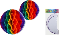 Bunte Papierkugeln zum Aufhängen 30 und 25 cm