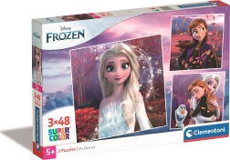 Puzzle 3×48 Teile DISNEY FROZEN – Set quadratischer Puzzles