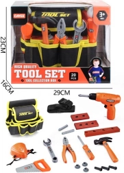 Werkzeug für Kinder mit Textilgürtel und interaktivem Bohrer