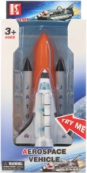 Weltraumrakete mit Licht und Sound, Metall, 22 cm