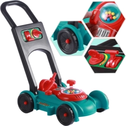 Kinder-Rasenmäher mit Helm und Kanister WOOPIE