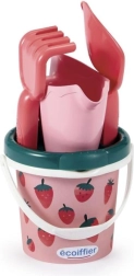 Eimerchen mit Erdbeermotiv und Gießkanne