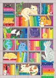 Puzzle Gestickte Decke: Regenbogenkatzen 1000 Teile