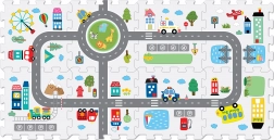 Schaumpuzzle Straße 8 Stk.