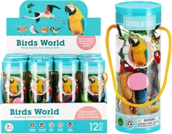 Set mit Vogel-Figuren in Röhre – edukatives Spielzeug für Kinder