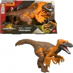 Dinosaurierfigur Utahraptor JURASSIC WORLD Rebirth Wild Roar 26 cm