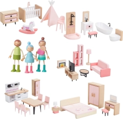 2Kids Toys Möbelset mit Familie 5-in-1