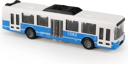 Blauer Stadtbus mit zu öffnenden Türen, 16 cm