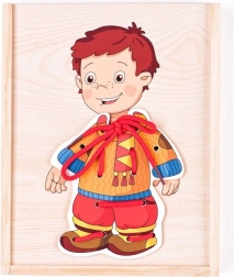 Fädelspiel zum Ankleiden David