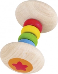 Heimess Rassel Regenbogen – Holzspule mit Ringen