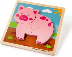 Kinder Einlegepuzzle Schweinchen