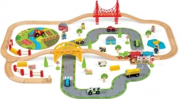 Holzeisenbahn mit ländlicher Strecke von Bigjigs Rail