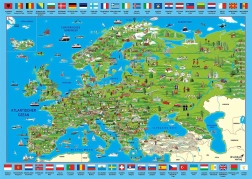 SCHMIDT Puzzle Illustrierte Karte Europas – 500 Teile