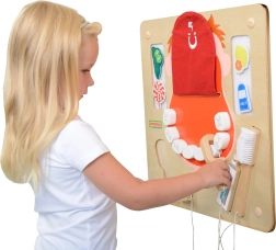 Masterkidz Wand-Sensoriktafel Mundhygiene Zähne Flex Montessori