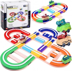 Bausatz Rennstrecke mit Dinosauriern, 143 Teile