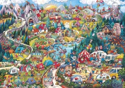 Puzzle 2000 Teile Aktives Wochenende von RITA BERGMAN (Puzzle + Poster)