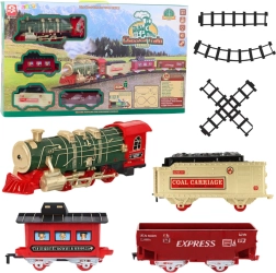 Elektrischer Zug-Set CLASSICAL TRAIN mit Licht, Sound und Dampf, 24 Teile