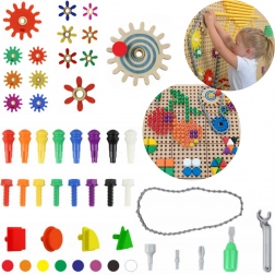 Masterkidz Baukasten Zubehörset mit Stiften, Schrauben und Werkzeugen - 352 Stück