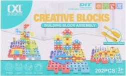 Schraubbare Kunststoff-Bausteine, 202 Teile