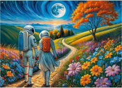 Puzzle CHERRY PAZZI – Kosmische Liebe, 1000 Teile