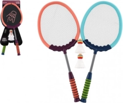Kinder-Badminton-Set 2 Schläger und 2 Federbälle, 60 cm