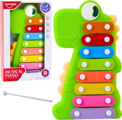 Xylophon für Kinder – Dinosaurier, grün, 8 Töne