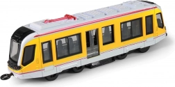 Metall-Straßenbahn in Gelb 20 cm mit Rückziehmotor