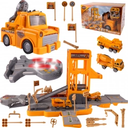 Baustellen-Parkplatz, der sich in ein Auto verwandelt