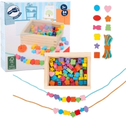 Small Foot Holzperlen zum Auffädeln in verschiedenen Formen in einer Box