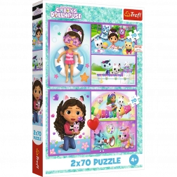 Puzzle Gabby Gabbys magisches Häuschen 2in1, 2x70 Teile