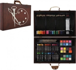 Kreativset für Malerei im Holzkoffer