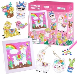 Diamantmalerei-Set: Lamas