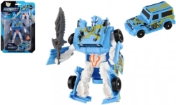 Transformierbares Auto zum Roboter 14 cm – blau