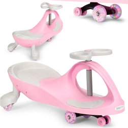 Wiggle-Car Rutschfahrzeug mit LED-Rädern pink ECOTOYS