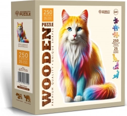 Holz-Puzzle Regenbogenkatze 250 Teile