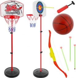 Kinder-Set 2-in-1 Basketball und Schießstand mit verstellbarer Höhe