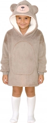 Wärmende Kapuzen-Deckenhoodie Bär für Kinder 3–6 Jahre Cozy Noxxiez