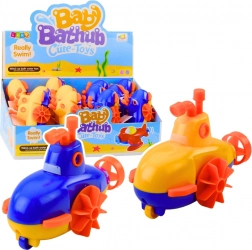 Aufziehspielzeug für die Badewanne U-Boot gelb-blau