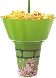 Grüner Becher mit Popcorn-Schale 500 ml