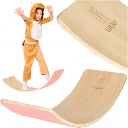 Holz-Balanceboard mit Filz Lulilo AJLO – Rosa